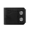 New Men's Embossed Bifold Wallet with Magnetic Buckle, Large Capacity and Multi-Card Slots