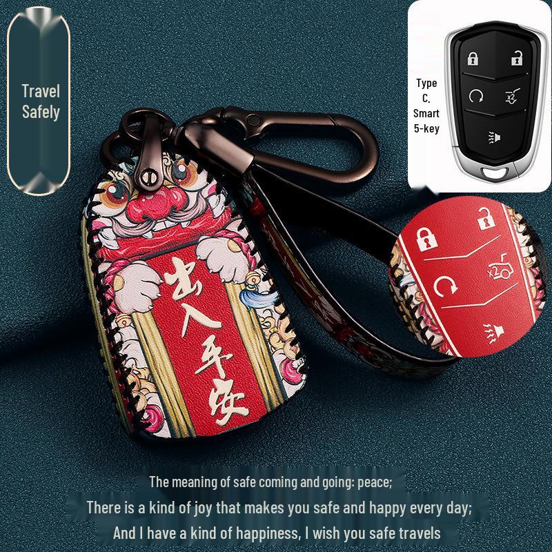 Cadillac Key Case for CT6, XT4, XT5, XT6, XTS, CT4, CT5, ATS-L - Snap-On Shell