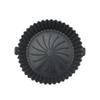 Grey 8.7 Inch Silicone Air Frying Liner Heat Proof Safe Reusable Round Shape Air Frying Basket Silicone Mat Bowl for