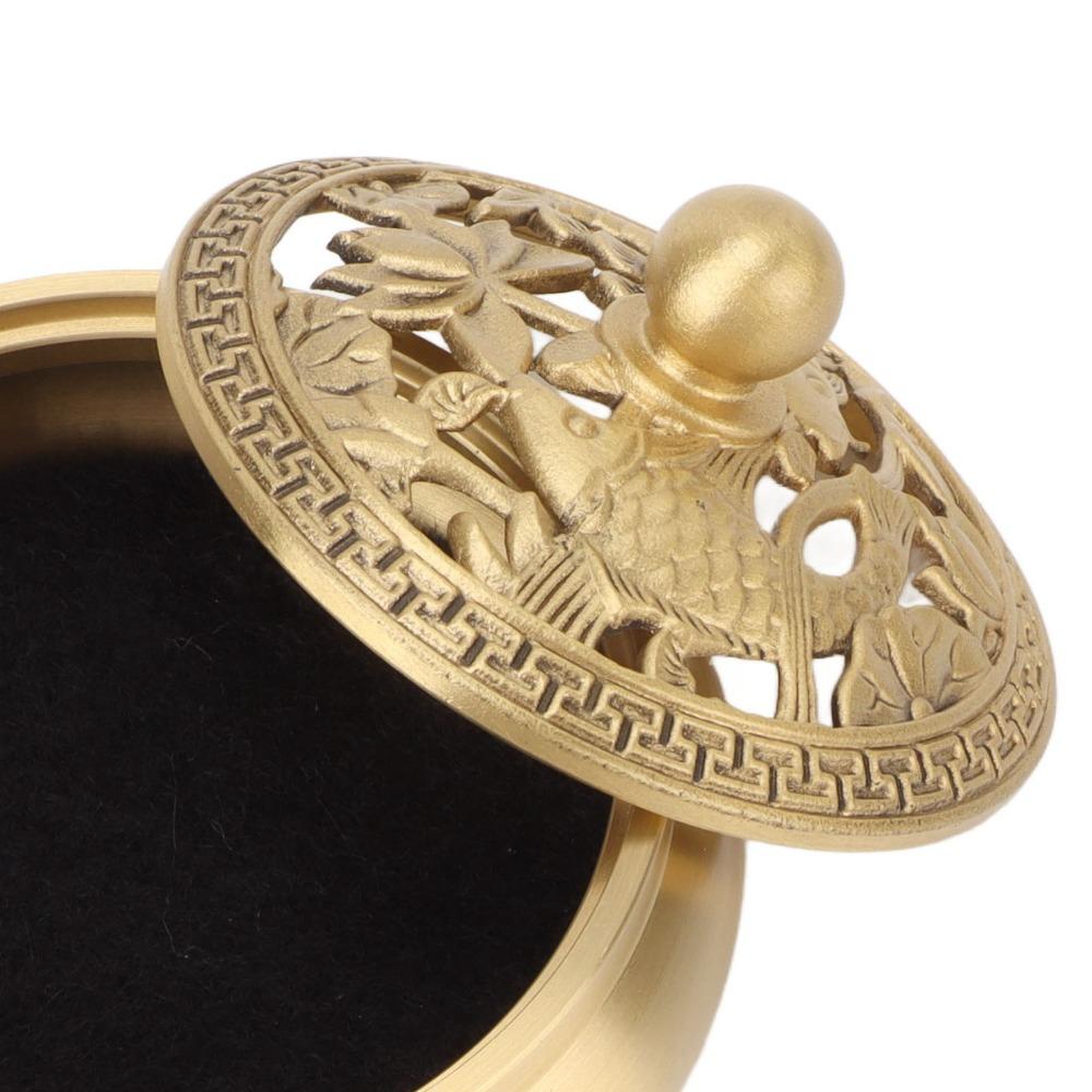 3pcs Easy Cleaning Incense Cone Holder With Lid Brass Incense Burner  For Home Yoga Spa Decor