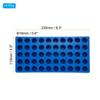 PATIKIL 4ml Autosampler Vial Rack, 4-Pack, 50-Well Stackable Test Tube Rack, Microcentrifuge Tube Holder, Blue