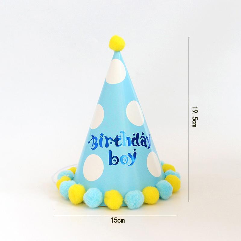 

10Pcs/Bag Happy Birthday Party Hats Rainbow Diy Handmade Cap Crown Baby Shower Decoration Boy Girl Birthday Party Photo Props as the picture