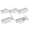 W-shaped Taco Stand with Tray Rust-proof Pancake Display Tray Stainless Steel Taco Holder  Baking
