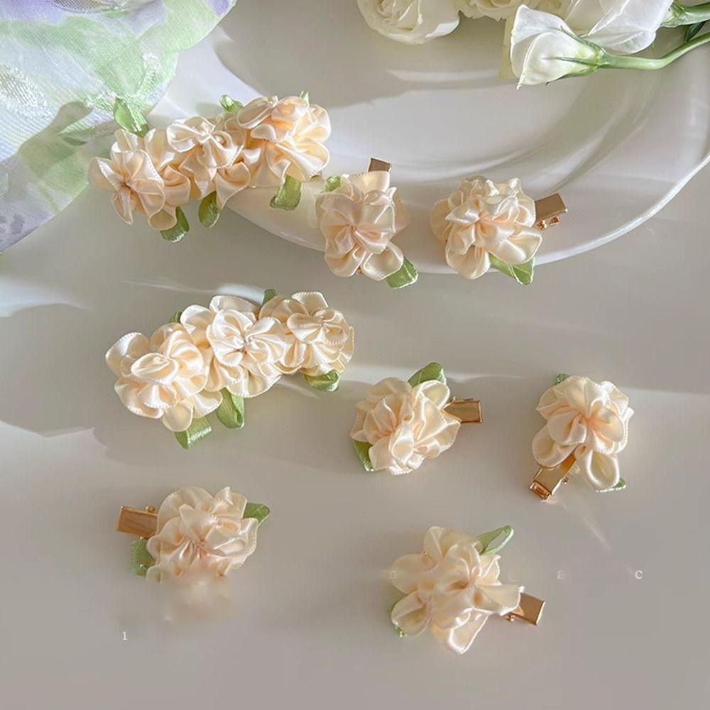Mini Fairy Duckbill Clip Cloth Bangs Clip Cute Orchid Flower Hair Clip  Summer