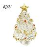Unique Christmas Gifts for Friends Glazed Tree Figurine, Glass Pulled Wire Desk Decor, Desktop Decor Mini Holiday Tabletop Ornament Car Home,