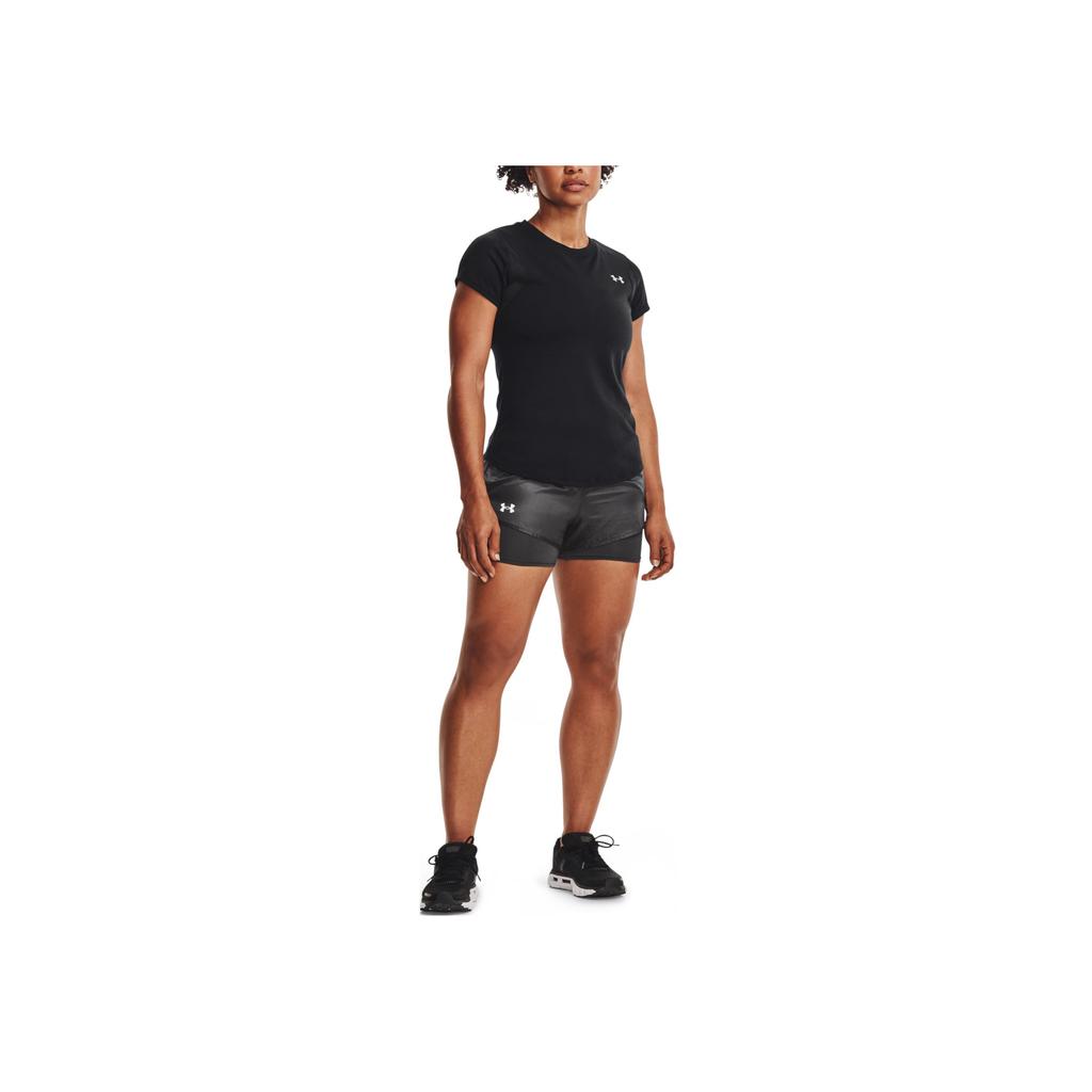 Under Armour Fly By 2.0 Lite 2N1 Short Training Woven Shorts Women Shorts Black 1361393-010