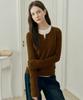 MIND BRIDGE WOMEN [On][W] Color Block Layered Slit Neck Knit - 2 Colors