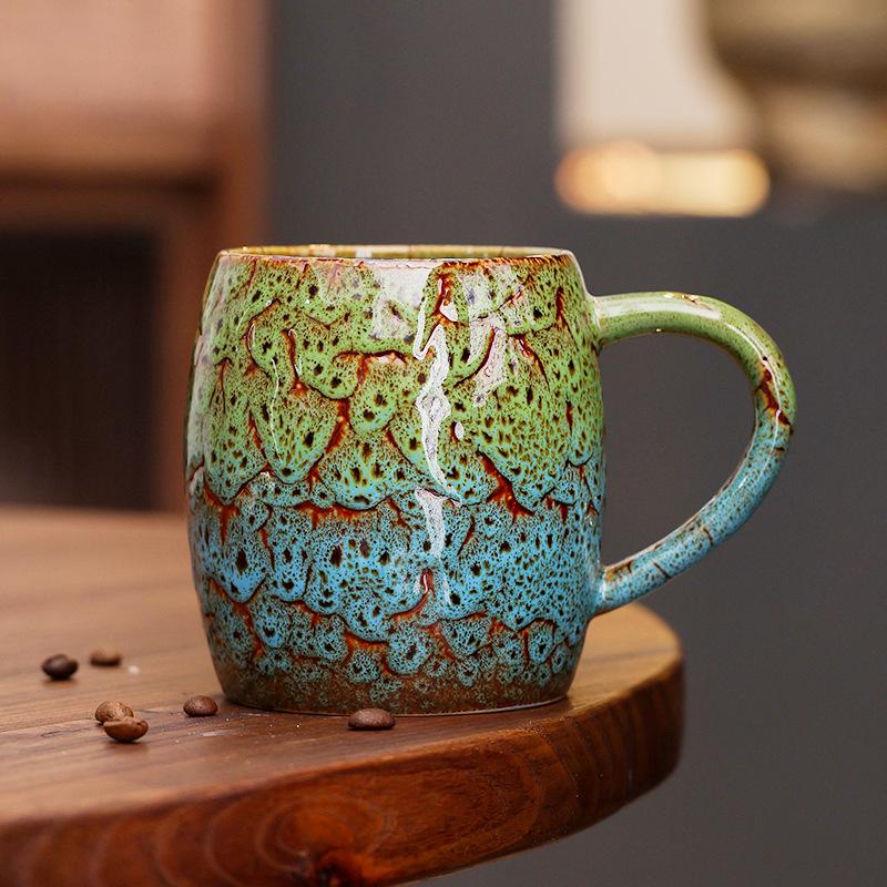 Large Retro Kiln Coffee Cup American Ceramic Cup Large Capacity Mug