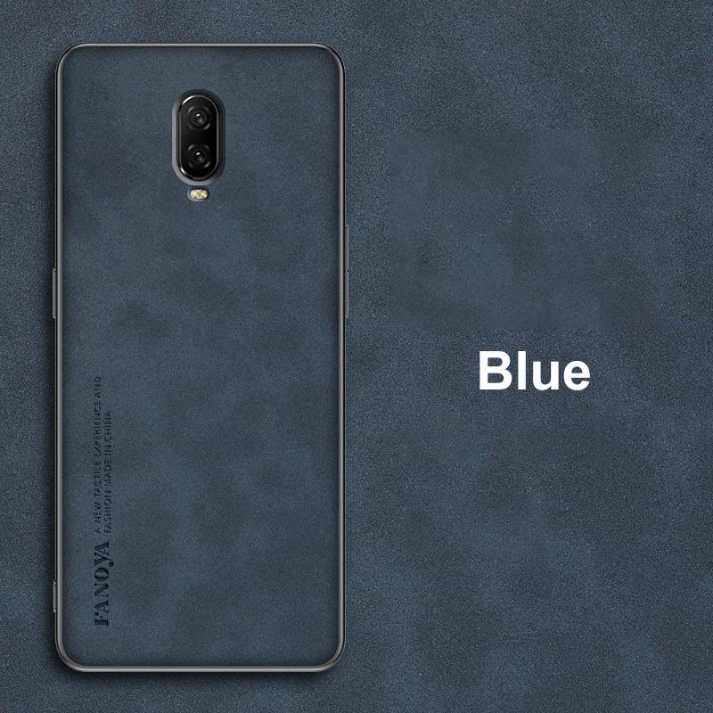 For OnePlus 6T Case Luxury PU Leather Phone Case For One Plus 6T OnePlus6T Back Cover Matte Silicone Shockproof Full Protection