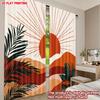 Set Of 2 Flat Printing Happy Valentine Day Curtain Mountain Sunrise Creativity Digital Printed Polyester Drapes Family Made