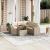 VidaXL Garden Lounge Set with Cushions 6 Pcs, Patio Sofas, Patio Furniture Set, Outdoor Furniture, Beige 3272633