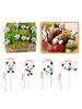 8pcs/set Mini Cartoon Panda Fruit Fork Kids Snack Dessert Pick Cake Bento Lunches Party Decoration Forks