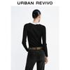UR2025 Women's Color Block Faux Two-Piece Knit Top
