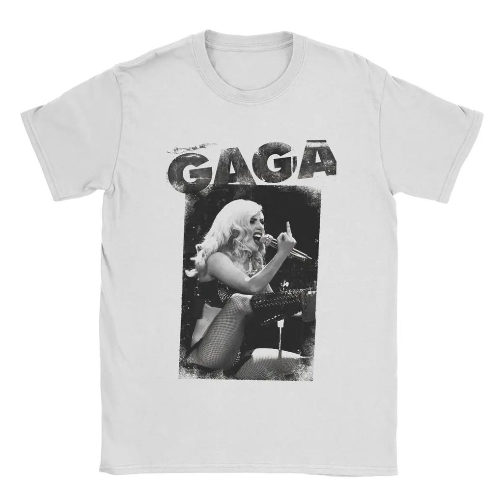Mens Official Lady Born This Way T Shirt Singer Rock Gagas Cotton Merchandise Cool Short Sleeve Crew Neck Tees Adult TShirts