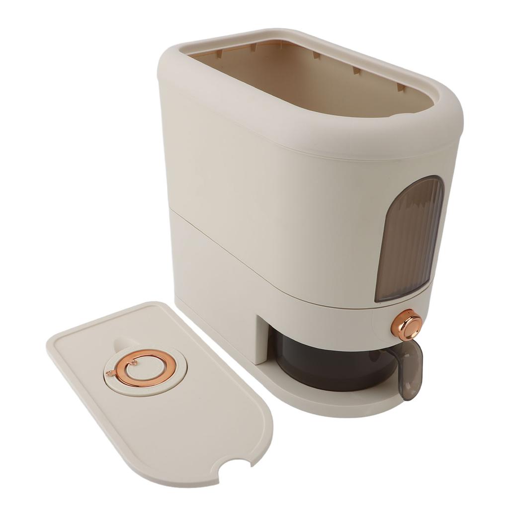 11lb Rice Dispenser Multipurpose Automatic Large Grain Container Household Cereal Dispenser Bucket with Lid for Kitchen Soybean Corn