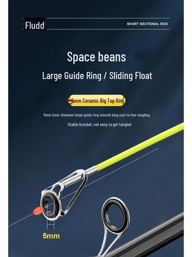 Fulaide Carbon Fiber Mini Rock Fishing Rod for Shore Casting with Sliding Float