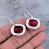 Pink Rubillite Gemstone Handmade 925 Sterling Silver Jewelry Earring 1.50" M-373