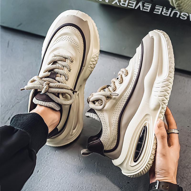 Autumn sports and leisure students running heightening dad ins trendy shoes