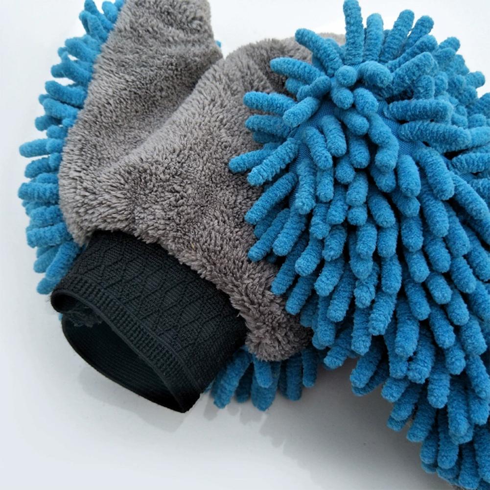 Microfiber Car Wash Double Sided Chenille Auto Glove Large Thicked Car Wash Mitt Cleaning Cloth Towel Microfiber Gloves Washing