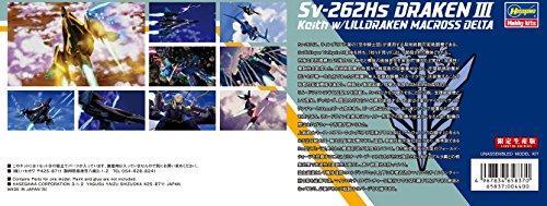 Hasegawa Macross Series Macross Delta Sv-262Hs Draken 3 Keith Custom with Lil' Draken 1/72 Scale Plastic Model Kit 65837