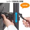 Sanwa Direct Monitor Arm, Supports Up To 30-inch Monitors, 10kg Weight Capacity, Clamp Mount, VESA Compatible, 100-LA029