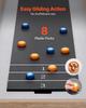 2,1m Shuffleboard Tisch, 2 in 1 Shuffleboard und Tisch-Curling Kombinationsspiel, Kompaktes Shuffle Board mit Glatter Oberfläche, Klappbare Beine, 8 Pucks, Einfach