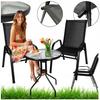 Set Mobili da Giardino Tavolo 2 Sedie per Balcone Terrazzo Giardino Metallici