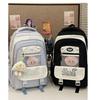 New College Transparent Small Fresh Contrasting Color Schoolbag, Primary and Secondary School Students Multi-compartment Lightweight Backpack
