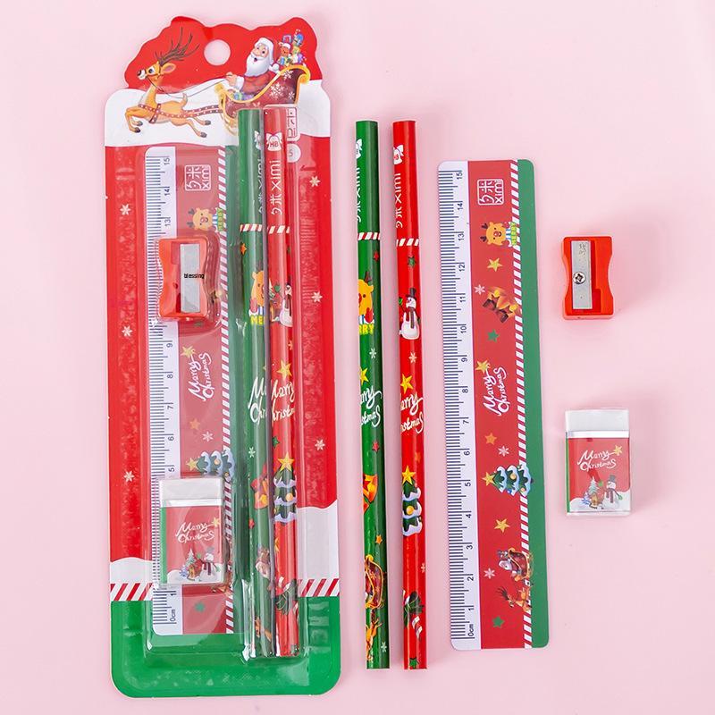 5-Piece Cartoon Stationery Set for Kids: Cute Pencil Set, Perfect for Kindergarten Prizes and June 1st Festival Gifts