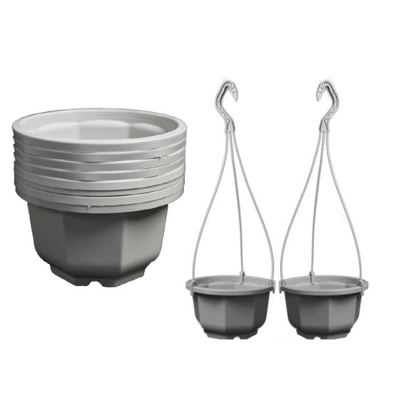 Blumenkorb, wiederverwendbar, zum Aufhängen, Kunststoff-Blumentopf, Deko-Topf für den Außenbereich