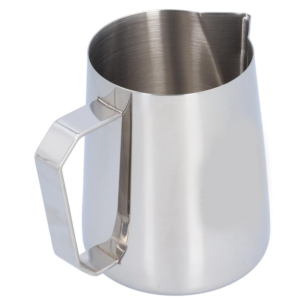 Milk Frothing Pitcher Stainless Steel 600ML Steaming Pitcher for Milk Frother   Arts(600ml;with  : )