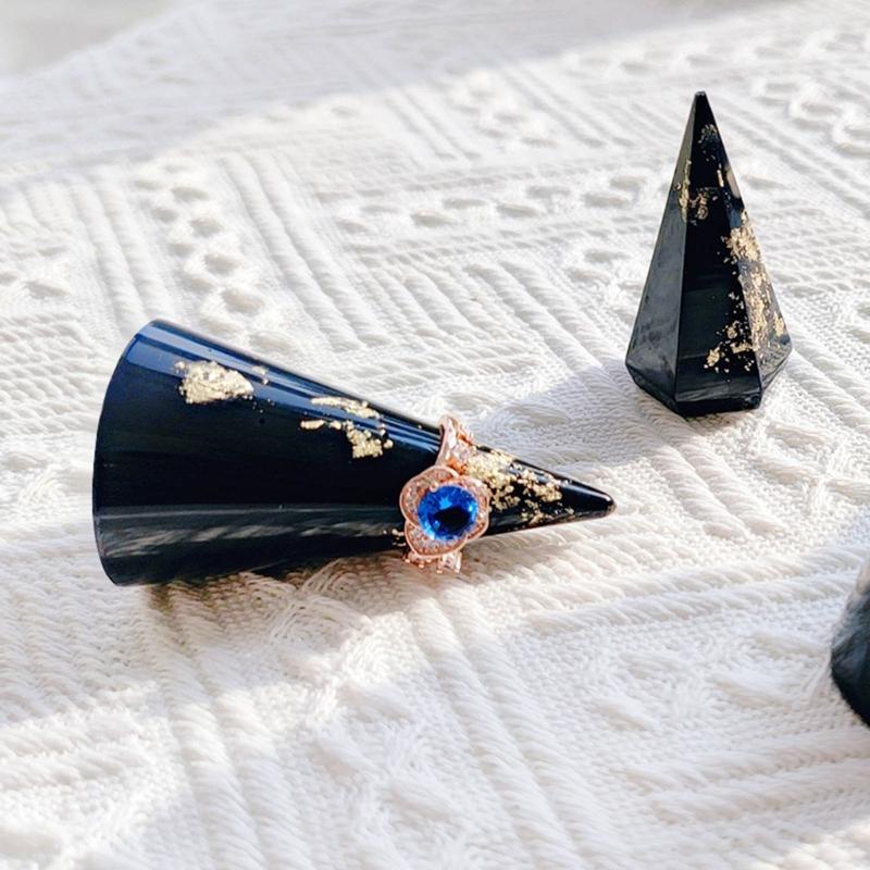 DIY Epoxy Crystal Valentines Day Geometry Circular Cone Rings Holder Mold for Rings Holder Jewelry Storage Home Decor