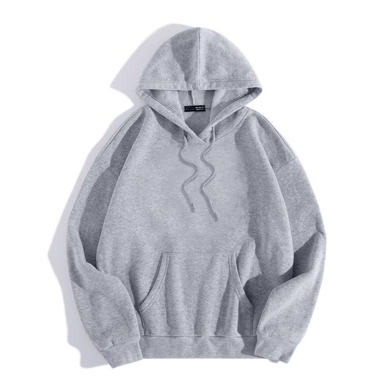 Men's Thickened Oversized Velvet Hoodie - Unisex Sweatshirt, Large Size