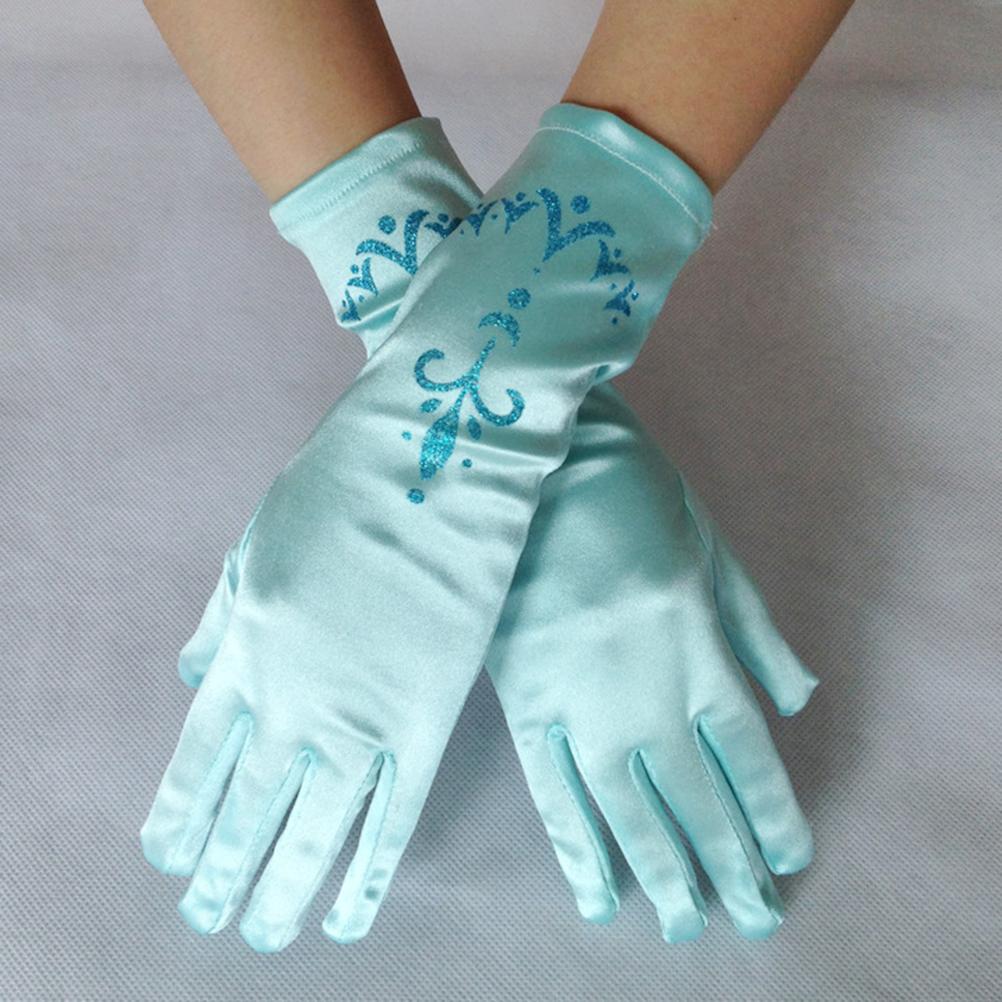 Little Girls Princess Gloves Satin Cloth Gloves Princess Dress Up Accessories