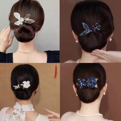 Korean Style Women'S Hair Twister Crystal Curler Exquisite Temperament Hairpin Curling Hair Hairpins Elegant Hair Accessories