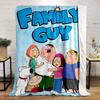 Cartoon Family Grouped Together with Large, Bold Text Above Them. for All Seasons Blanket Lunch Break Throw Gift