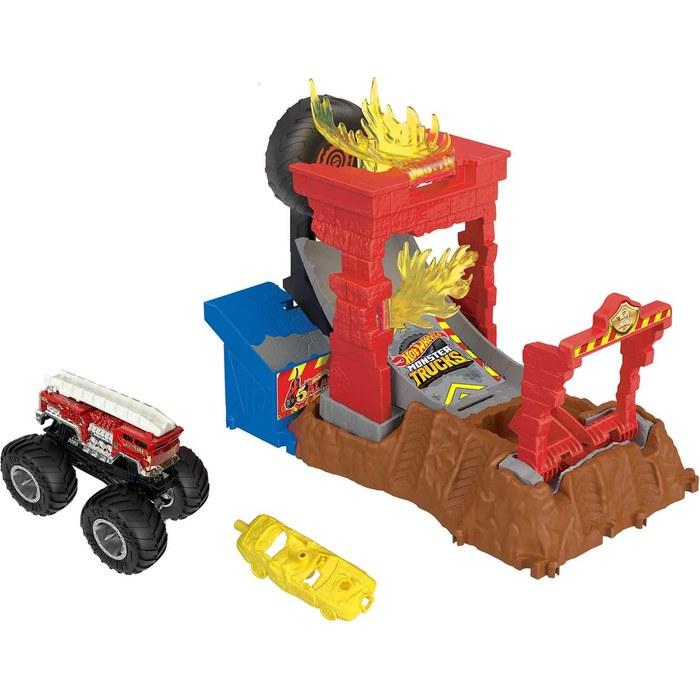 Hot Wheels Monster Trucks Fire Crash