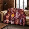 Moderne Popmusik Beyonce Kunst Flanelldecke, Gemütliche Weiche Überwurfdecke für Zuhause Schlafzimmer Bett Sofa Picknick Büro Abdeckung Geschenk Kind