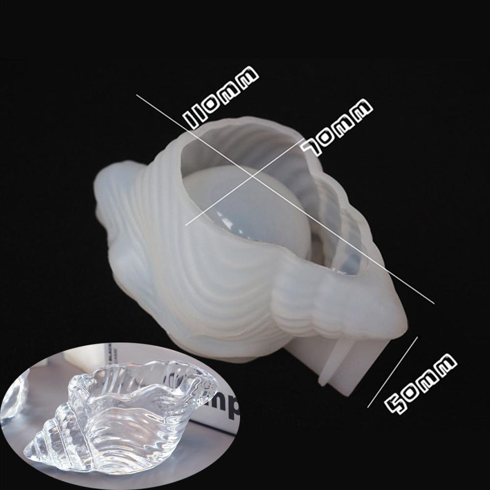 2ks Conch Candle Jar Silikonové formy DIY krabička na uložení šperků Aromaterapeutická svíčka Betonová forma ze sádrové pryskyřice Home Decor Craft