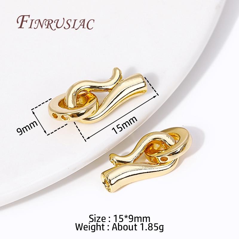 18K Gold Plated Connector Clasps For Pearl Bracelet Necklace Making,Beads End Caps Fastener Clasps DIY Handmade Jewelry Findings