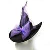 Large Black Witches Witch Hat for Women Led Light Up Witch Caps Halloween Cosplay Costume Accessory for Women Girls Gift