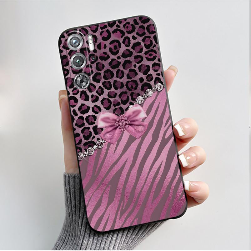 Per ZTE nubia Red Magic 9 Magic9 9S Pro Plus 5G Custodia Moda Farfalle Fiori Sottile Nera Morbida TPU Retro Opaco Copertura Protettiva