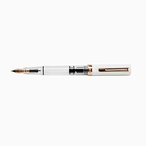 Twisbee Fountain Pen, Eco White Rose Gold, Extra Fine Point, TW100096