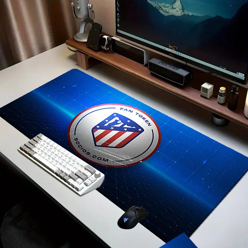 Atletico Madrid Crest Mouse pad Office Desk Mat, Gaming Mouse Pad Mousepad, keyboard pad,Heavy-Duty Non-Slip Rubber Backing, Gift