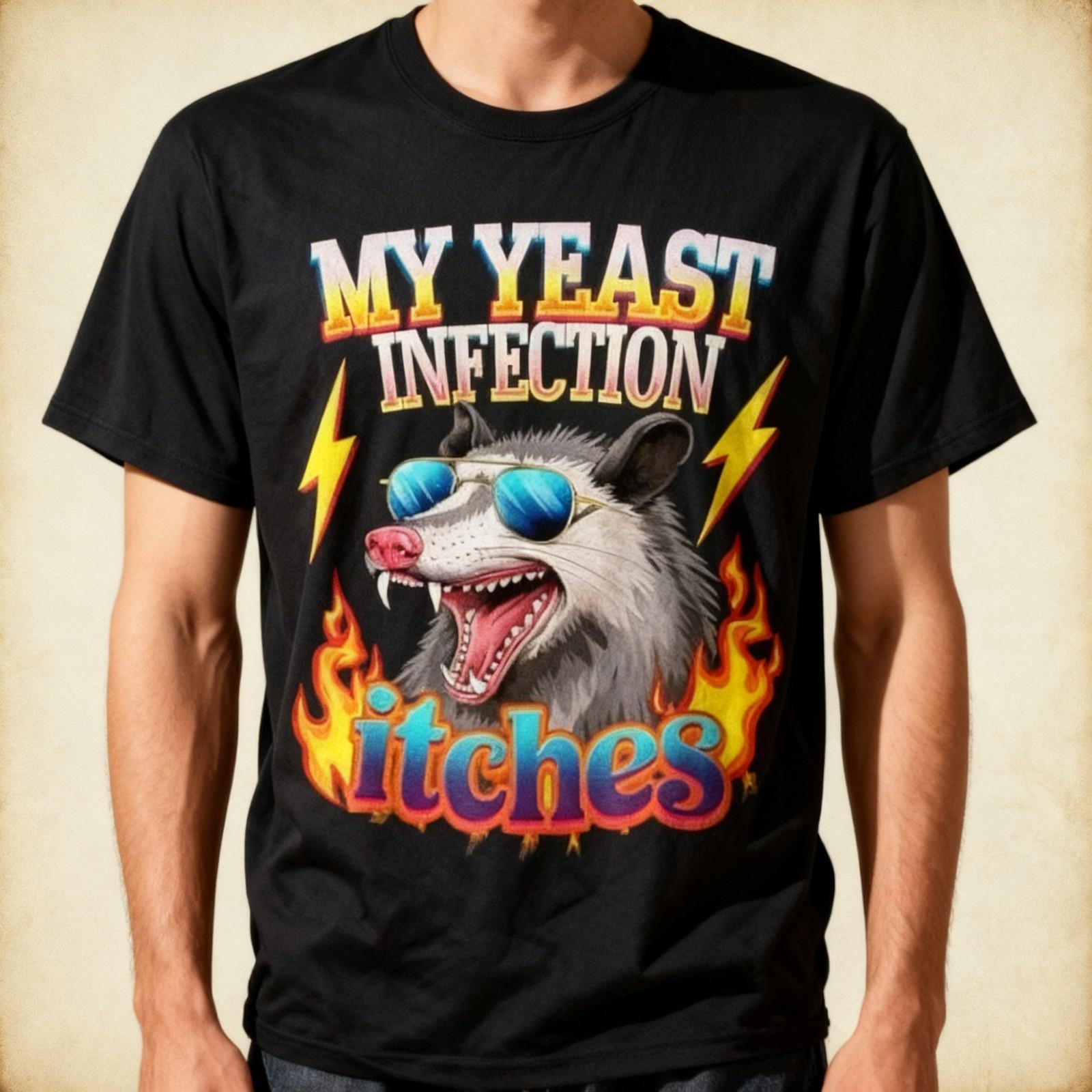 Inappropriate My Yeast Infection Itches Humor Joke WoUnisex Unisex T-Shirt S