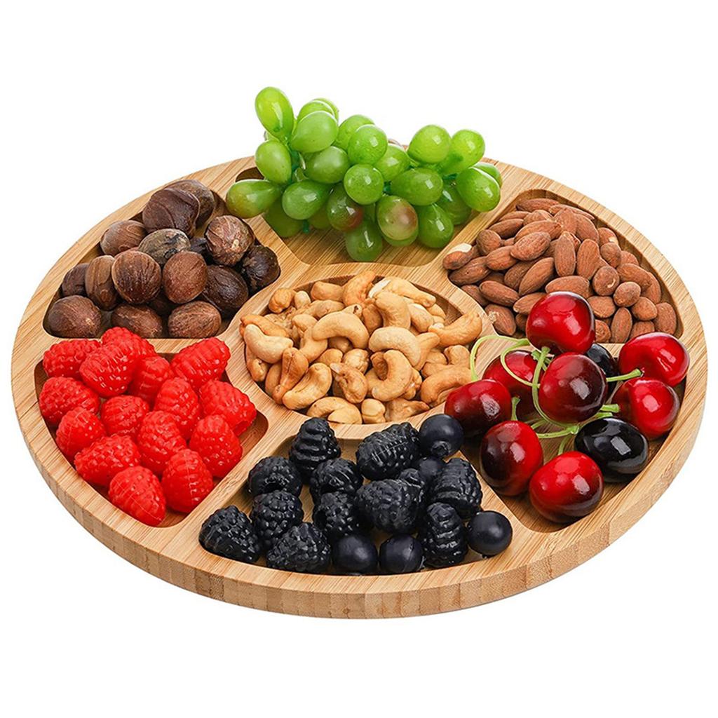 5  Round Tray Fruit  Sum Melon Seed Nut  Tray Partition Plate