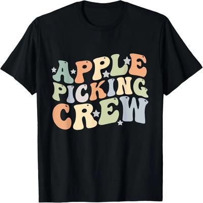 Apfelpflücker-Crew Groovy Retro T-Shirt