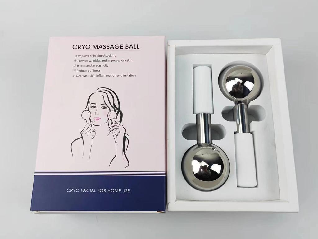 Stainless Steel Ice Massage Ball for Facial and Soothing Essential Oil Therapy