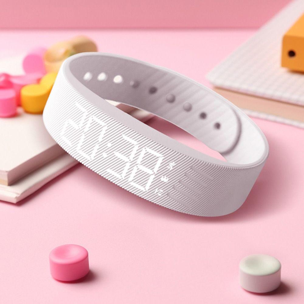 Adjustable Alarm Bracelet LED Digital Fitness Wristbands Fashion Vibrating Alarm  for Students