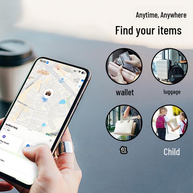 MFI Ultracienki Portfel-Karta z Bezprzewodową Ładowarką i Lokalizatorem Anti-Lost dla Dzieci i Zwierząt